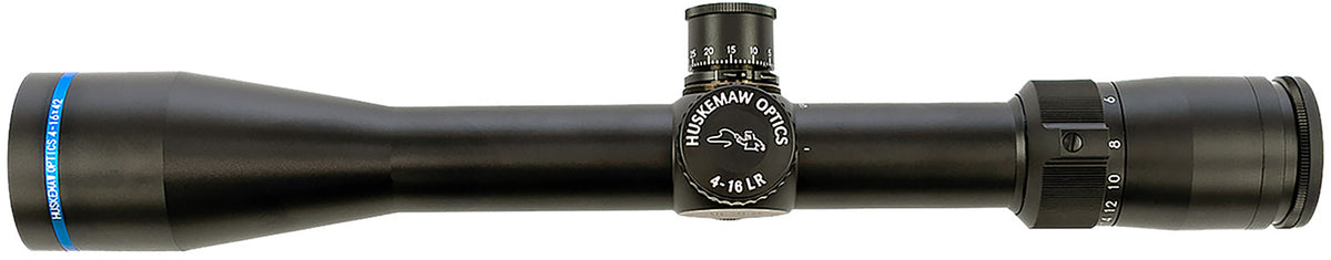 Huskemaw Optics 10416BD Blue Diamond Black 4-16x42mm 30mm Tube, HuntSmart Reticle