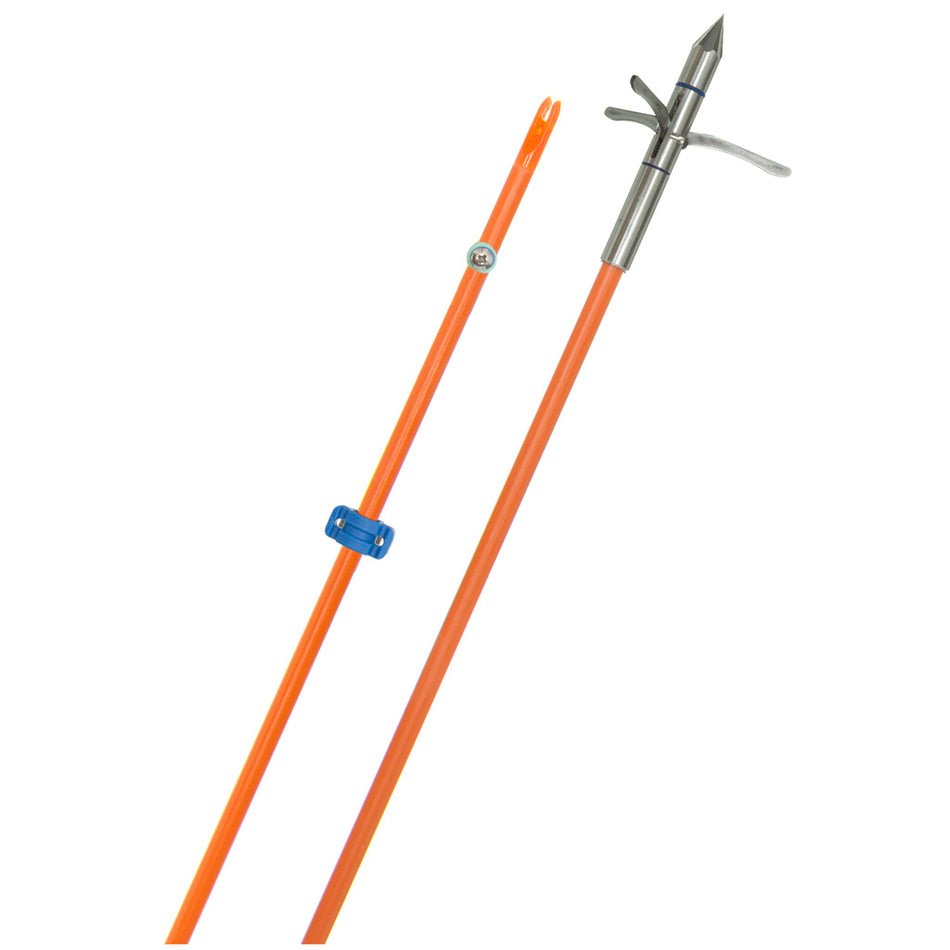 Fin Finder Raider Pro Bowfishing Arrow Orange with Kraken 3 Barb Point