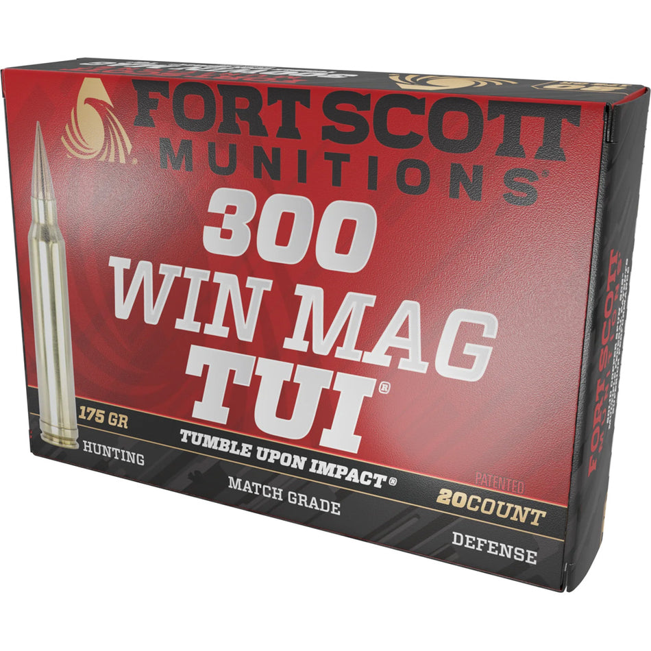 Fort Scott Munitions 300WM175SCV Tumble Upon Impact (TUI) Solid Copper Spun 175 Grain .300 Winchester Mag
