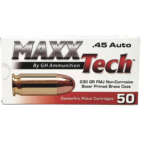 MaxxTech .45 ACP/Auto  230gr FMJ Ammo