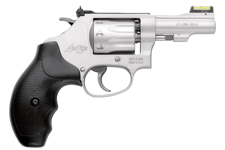 Smith & Wesson 160221 Model 317 Kit Gun *CA Compliant 22 LR 8 Shot 3" Stainless Steel Barrel, Aluminum Alloy Cylinder & J-Frame, HiViz Fiber Optic Green Front/Adjustable Rear Sights, Synthetic Grip