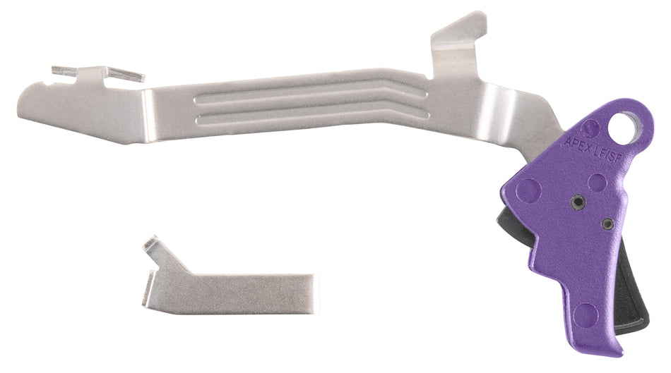 Apex Tactical 102P117PUR Action Enhancement Slim Purple Drop-In Compatible w/Glock 43/43X/48