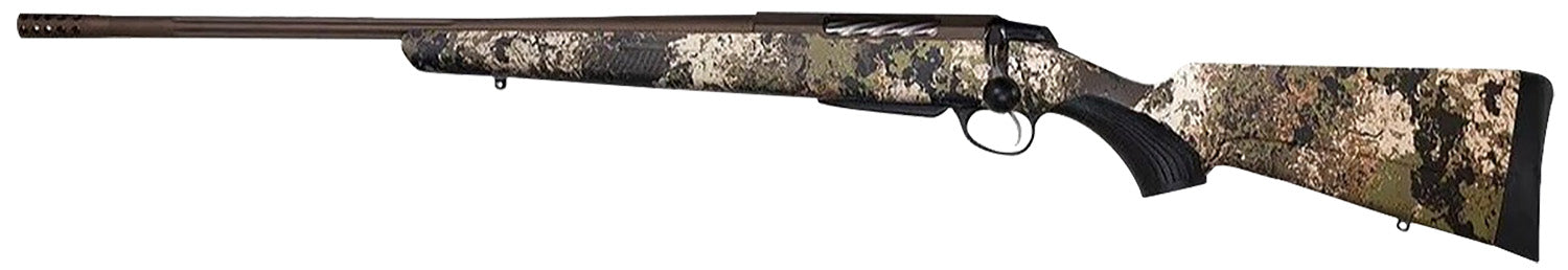 Tikka JRTXVW419 T3x Lite 6.5 PRC 3+1 24.30" Fluted/Threaded, Midnight Bronze Cerakote Barrel/Rec, Veil Wideland Synthetic Stock, Interchangeable Grip, Muzzle Brake Left Hand