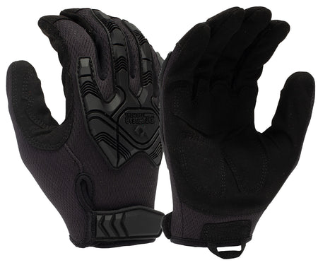 Pyramex VGTG40BL Impact Operator Heavy-Duty Black Synthetic Leather Large Hook & Loop