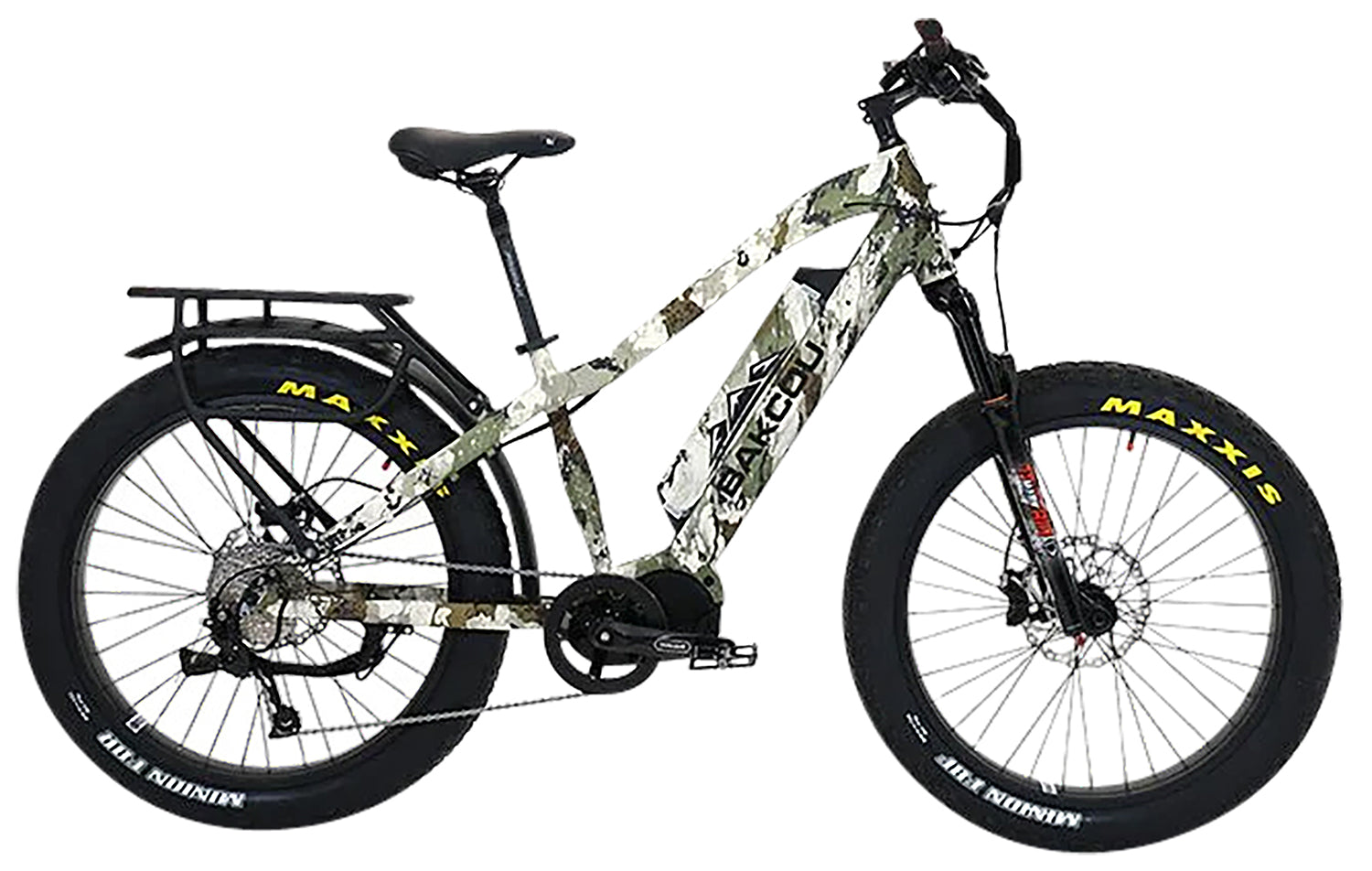 Bakcou E-bikes BMKCB25 Mule Kings XK7 18" w/Stand Over Height of 29.50" Frame, Shimano Alivio Hill-Climbing 9 Speed Bafang M620 Ultra Motor, 35+ mph Speed 679628564067