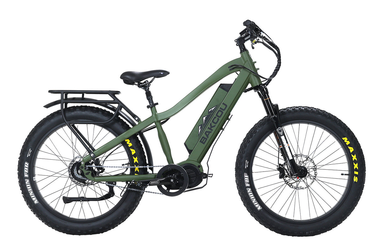 Bakcou E-bikes BMJMGB25 Mule Jager Matte Army Green 18" w/Stand Over Height of 29.50" Frame, Rohloff E-14 (500/14) Speed Hub Bafang M620 Ultra Motor, 35+ mph Speed 061916588287