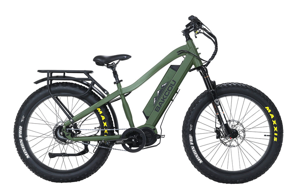 Bakcou E-bikes BMJMGB25 Mule Jager Matte Army Green 18" w/Stand Over Height of 29.50" Frame, Rohloff E-14 (500/14) Speed Hub Bafang M620 Ultra Motor, 35+ mph Speed 061916588287