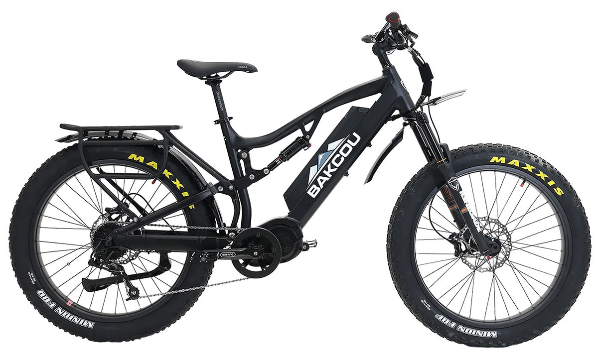 Bakcou E-bikes BS19BB25 Storm 25 Large Matte Black 19" w/Stand Over Height of 30.50" Frame, Sram 9sp, 40t Front & Sram 11-34t Rear Cassette Bafang M620 Ultra Motor 679628564494