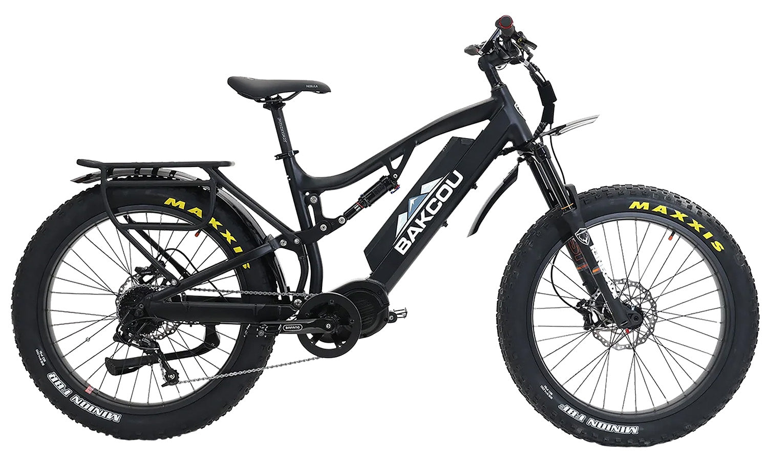 Bakcou E-bikes BS19BB25 Storm 25 Large Matte Black 19" w/Stand Over Height of 30.50" Frame, Sram 9sp, 40t Front & Sram 11-34t Rear Cassette Bafang M620 Ultra Motor 679628564494