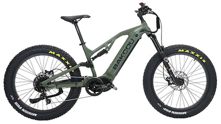 Bakcou E-bikes BSC19GB21 Scout Large Matte Army Green 19" Frame, 11 Speed Sram NX, 11-42t Rear Cassette BafangUltra Mid-Drive Motor 673926586998