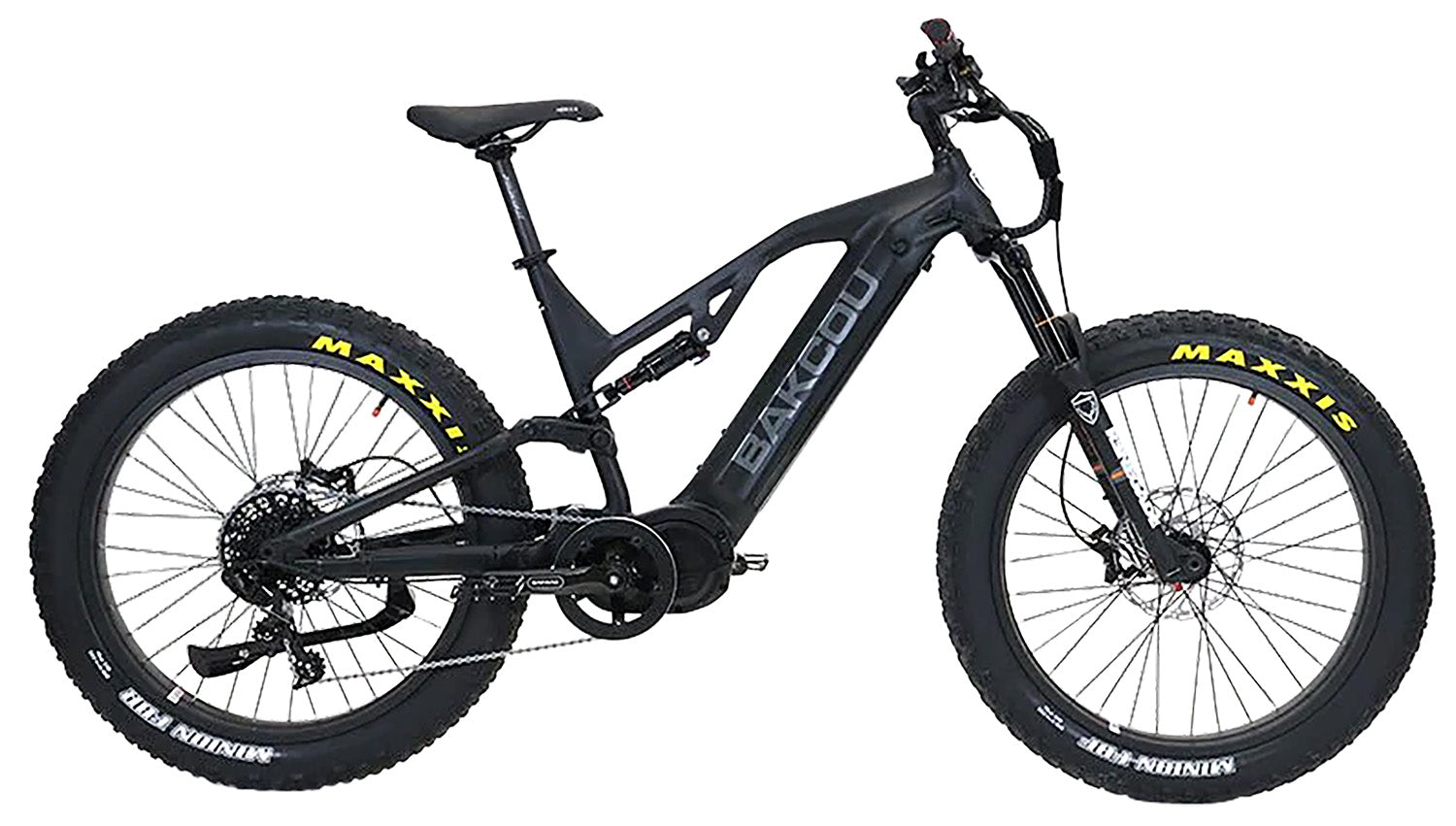Bakcou E-bikes BSC19BB21 Scout Large Matte Black 19" Frame, 11 Speed Sram NX, 11-42t Rear Cassette BafangUltra Mid-Drive Motor 673926586950