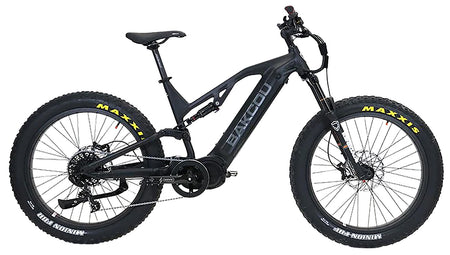Bakcou E-bikes BSC19BB21 Scout Large Matte Black 19" Frame, 11 Speed Sram NX, 11-42t Rear Cassette BafangUltra Mid-Drive Motor 673926586950