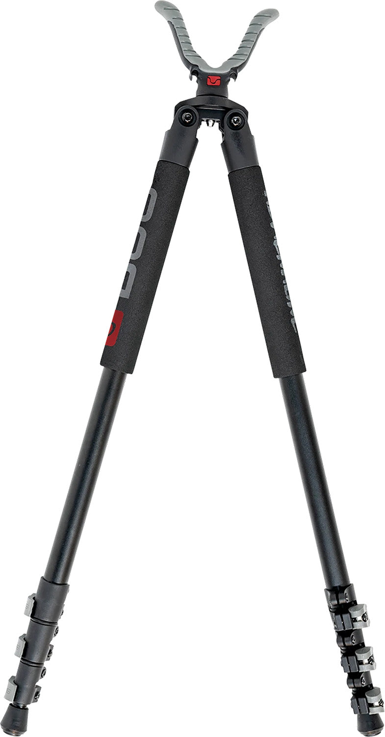 Bog-Pod 1100481 Adrenaline Bipod, Black Aluminum with Foam Grip & Spiked Feet, USR Yoke, 360 Degree Rotation, 21-71" Vertical Adj.