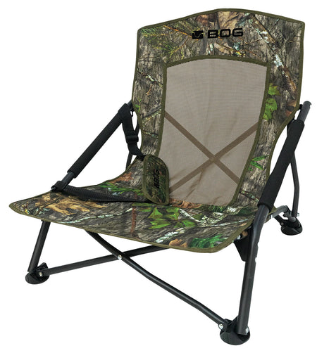 Bog-Pod 1134444 Snood Low-Profile Chair, 4 Legs, Mossy Oak Camo, Steel Frame, Carry Strap 661120103806