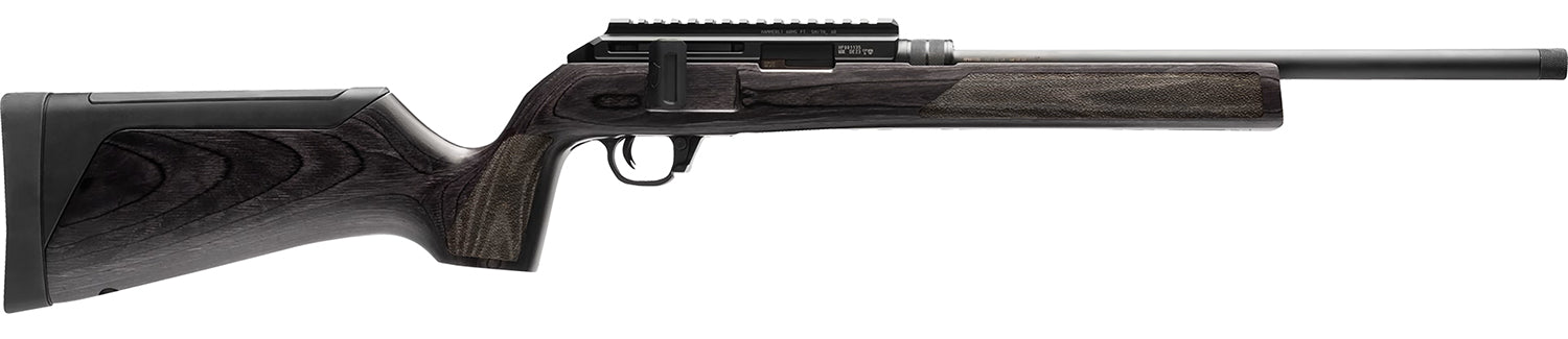 Hammerli Arms 5800300 Force B1 22 LR 10+1 16.10" Matte Black Steel Threaded Barrel, Picatinny Rail Black Steel Receiver, Adjustable All Weather Gray Wood Stock