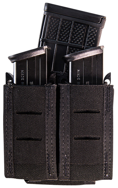 High Speed Gear 41TP02BK TACO Duty Double (2 Pistol/1 Rifle), Black Nylon with MOLLE Exterior, Fits MOLLE & 2" Belt