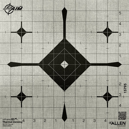 EZ-Aim 15795 Grid Bullseye Adhesive Thermal ID Bullseye Paper 12" x 12" Gray