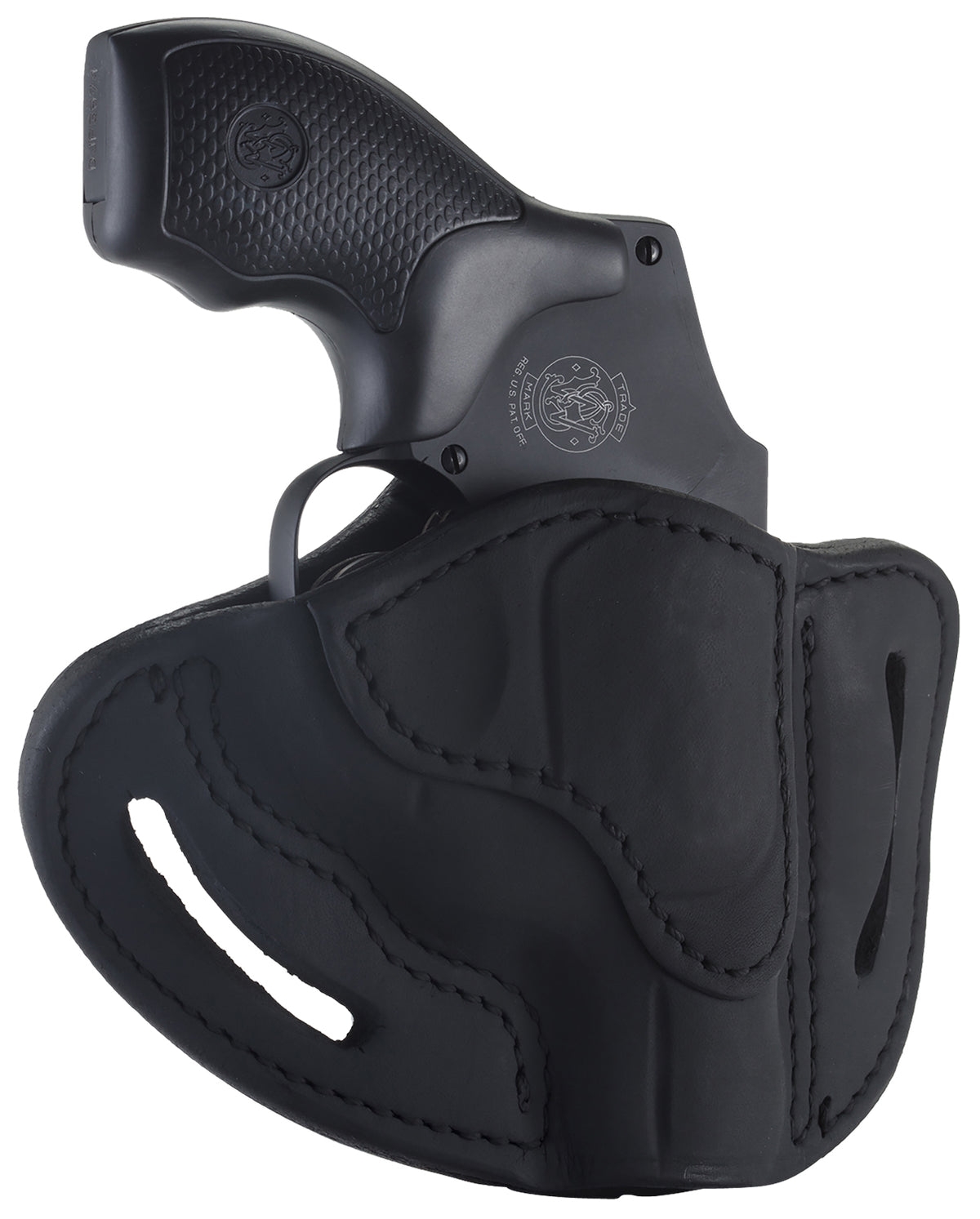 1791 Gunleather RVHX1SBLR RVHX-1 OWB Size 01 Stealth Black Leather Belt Slide, J-Frame, Right Hand