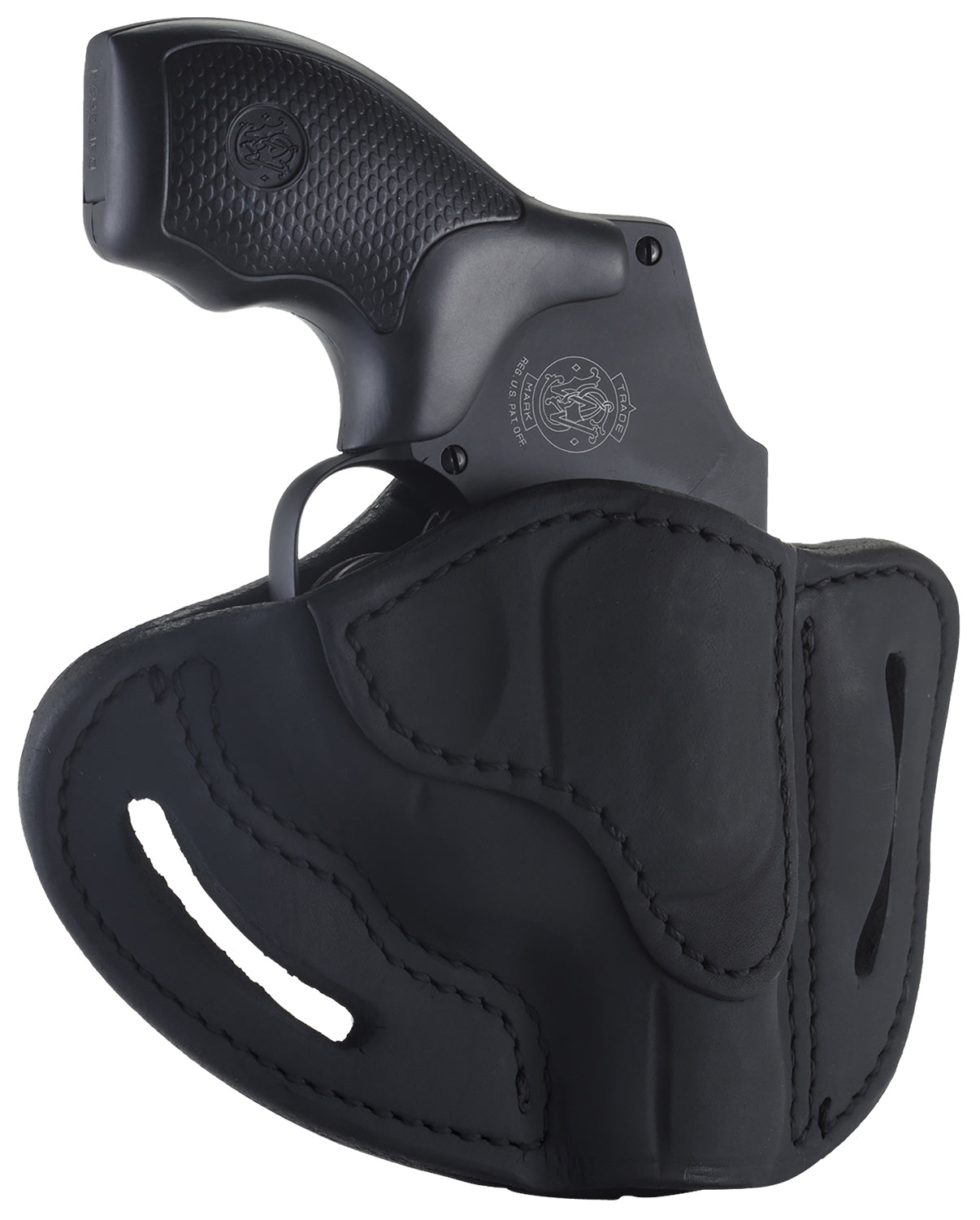 1791 Gunleather RVHX1SBLR RVHX-1 OWB Size 01 Stealth Black Leather Belt Slide, J-Frame, Right Hand