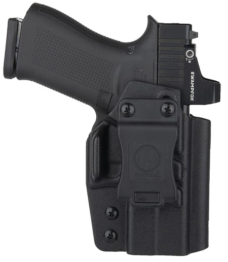 1791 Gunleather TACIWBG43XMOSBLKR Tactical IWB Black Kydex Compatible w/ Glock 43X MOS Belt Clip Right Hand
