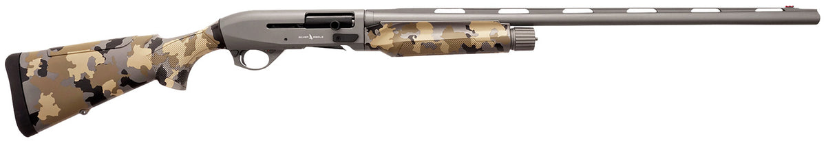 Silver Eagle Arms A21228OS2 Alpha 2 12 Gauge 3" 4+1 28" Gray Cerakote Chrome Lined Vent Rib Barrel & Steel Receiver, Old School Camo Synthetic Fixed Stock