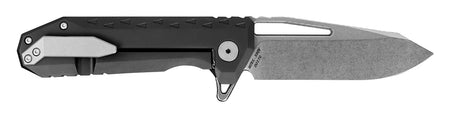 Southern Grind SG09030012 Penguin 3.50" Folding Drop Point Plain Stonewashed CPM S90V Blade, 4.63" Black Titanium Handle