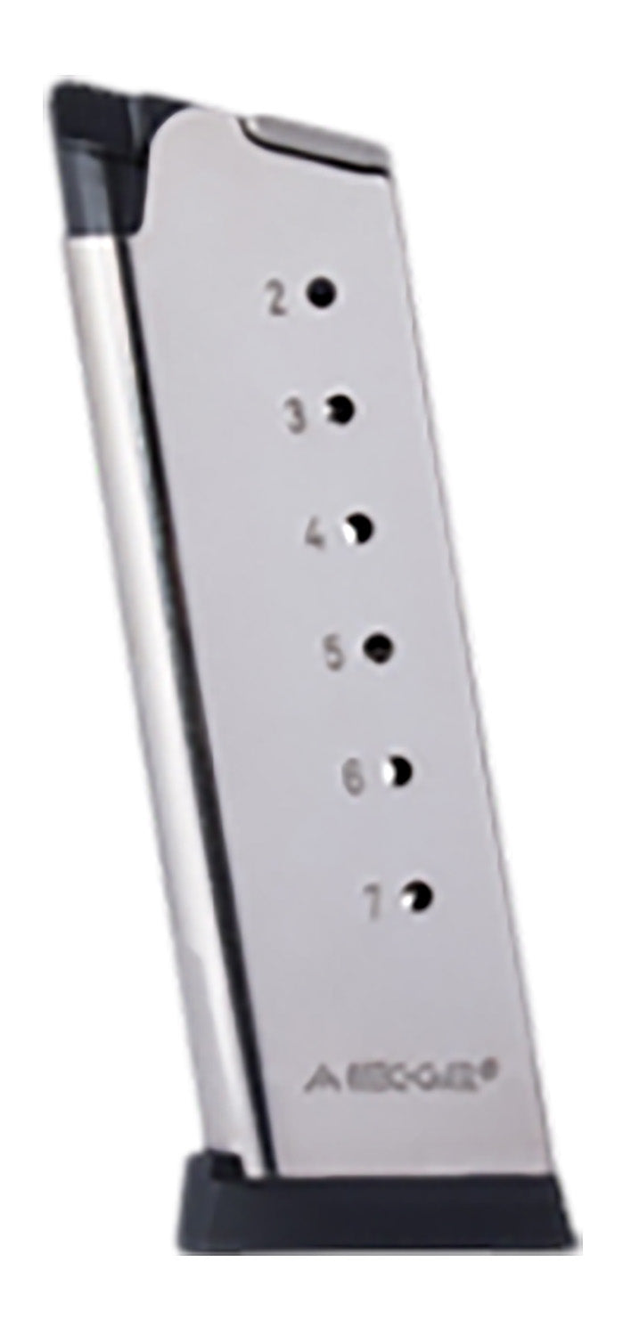 Mec-Gar MGCO4507NPF 1911 Officers 7rd 45 ACP Nickel Carbon Steel