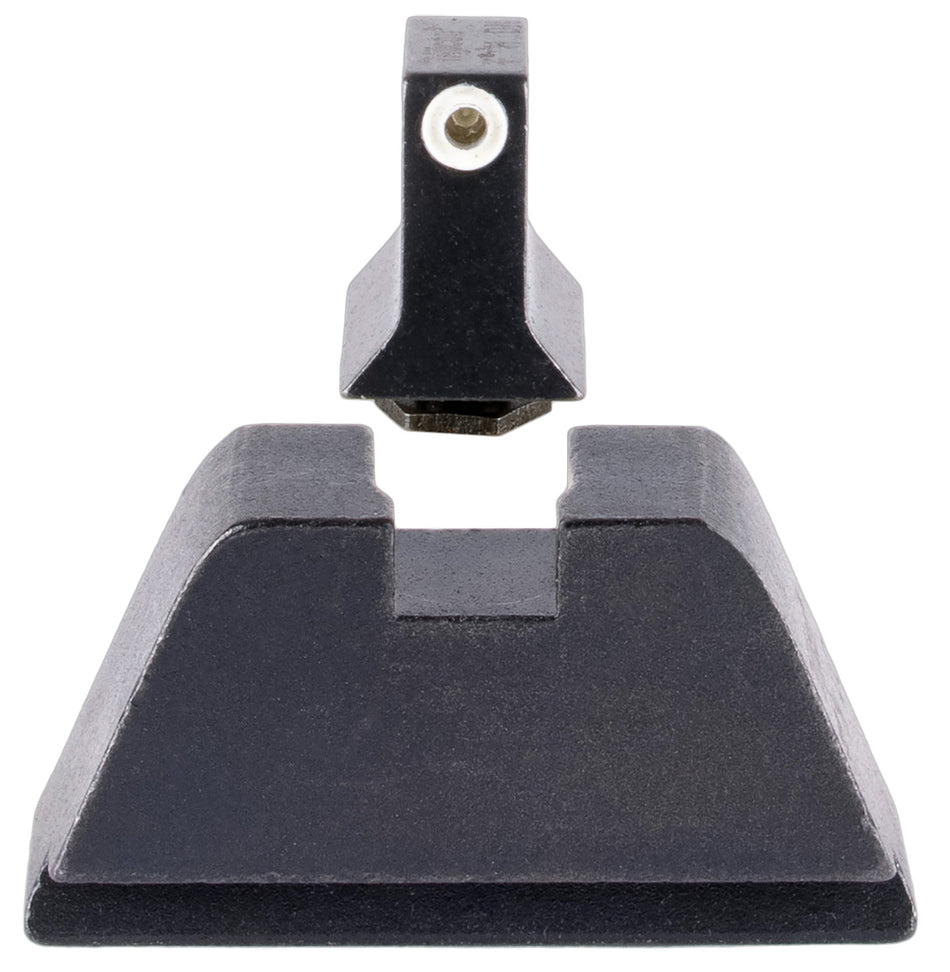 Trijicon GL201C601136 Suppressor/Optic Height Sights Green/Tritium White Outline Front Sight-Black/Blank Rear Sight Glock 17/17L/19/22 Standard Frame