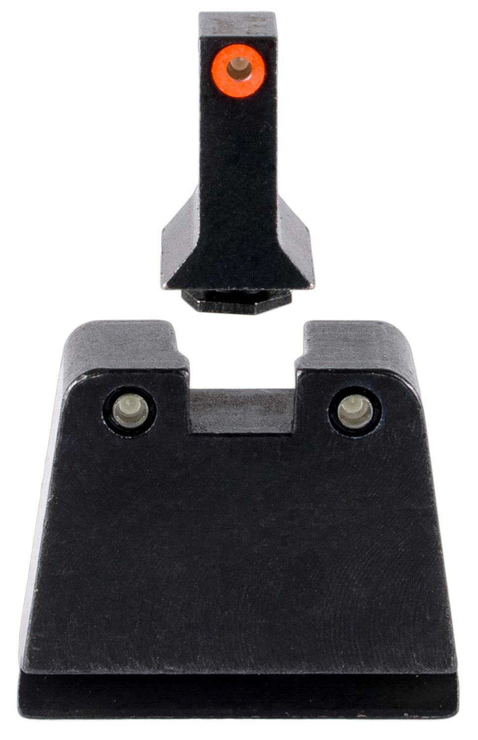 Trijicon GL243C601142 Suppressor/Optic Height Sights Green/Tritium Orange Outline Front Sight-Green/Tritium Black Outline Rear Sight Glock 42/43/43X Slim Frame