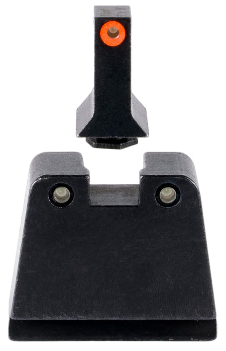 Trijicon GL243C601142 Suppressor/Optic Height Sights Green/Tritium Orange Outline Front Sight-Green/Tritium Black Outline Rear Sight Glock 42/43/43X Slim Frame