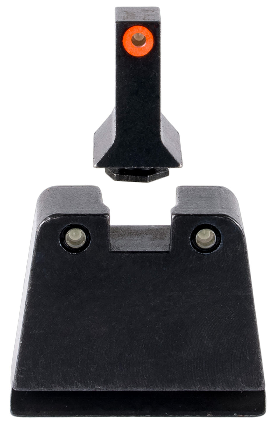 Trijicon GL243C601142 Suppressor/Optic Height Sights Green/Tritium Orange Outline Front Sight-Green/Tritium Black Outline Rear Sight Glock 42/43/43X Slim Frame