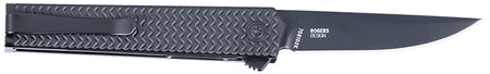 CRKT 7081D2K CEO Microflipper 2.36" Folding Drop Point Plain Black TiNi D2 Steel Blade, Black Textured Aluminum Handle