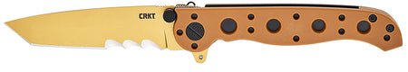 CRKT M16-10DZ M16-10DZ EDC 3.03" Folding Part Serrated Desert Tan D2 Steel Blade, Desert Tan GRN Handle