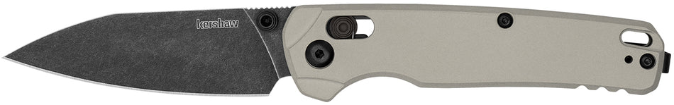 Kershaw 6105 Bel Air 3" Folding Reverse Tanto Plain Blackwash CPM MagnaCut Steel Blade, Bright Nickel Cerakote Aluminum Handle