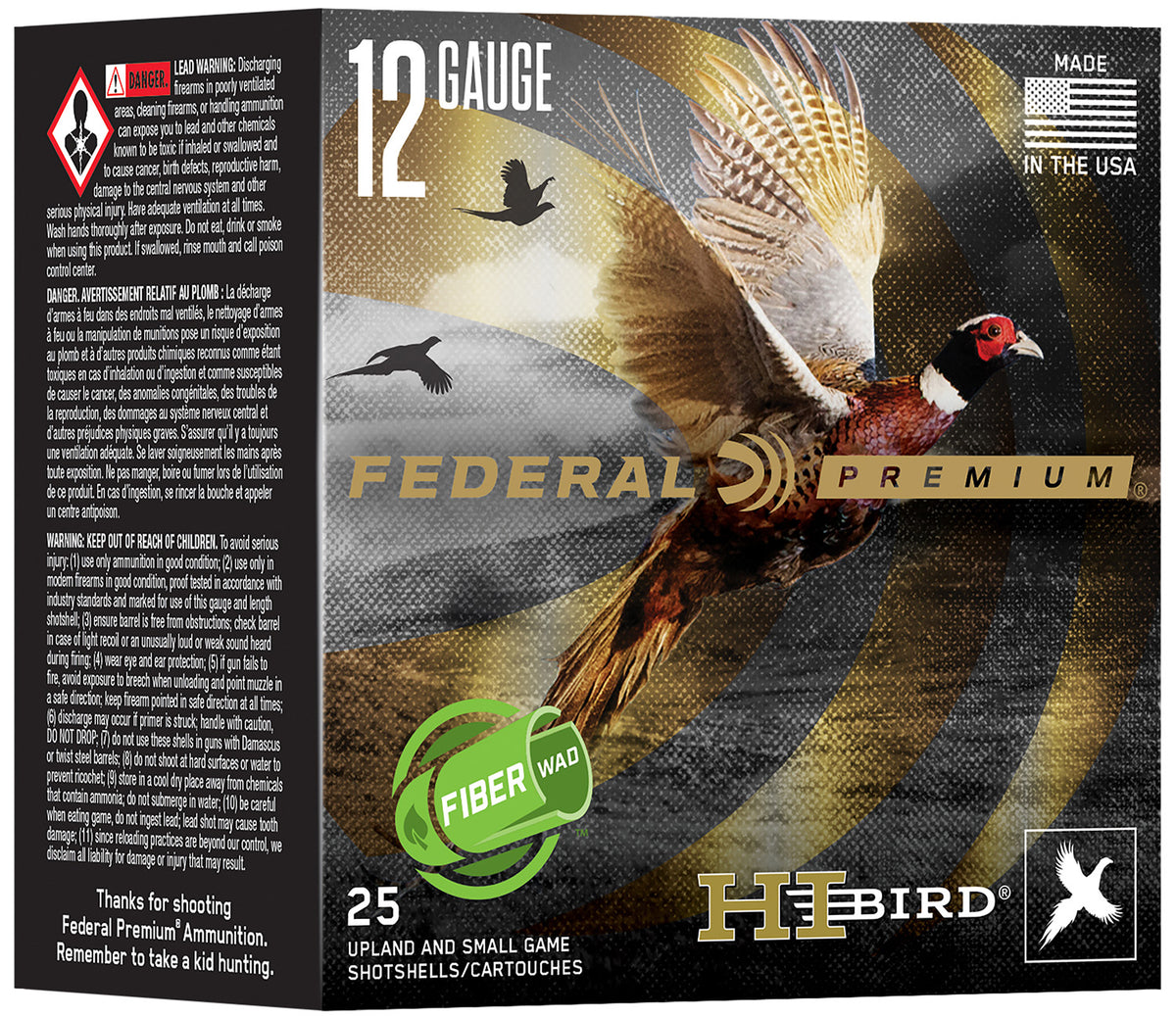 Federal Premium Hi-Bird Fiber Wad Bismuth 12 Gauge 2.75 in 1-1/4 oz #5
