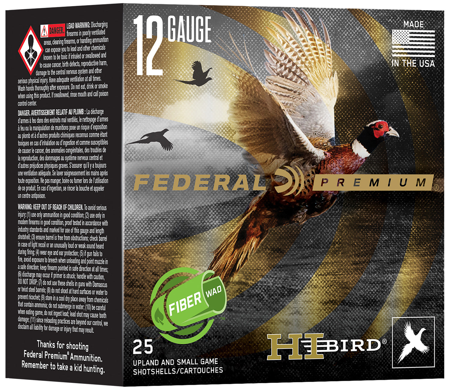 Federal Premium Hi-Bird Fiber Wad Bismuth 12 Gauge 2.75 in 1-1/4 oz #5