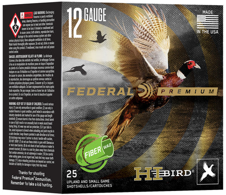 Federal Premium Hi-Bird Fiber Wad Bismuth 12 Gauge 2.75 in 1-1/4 oz #5