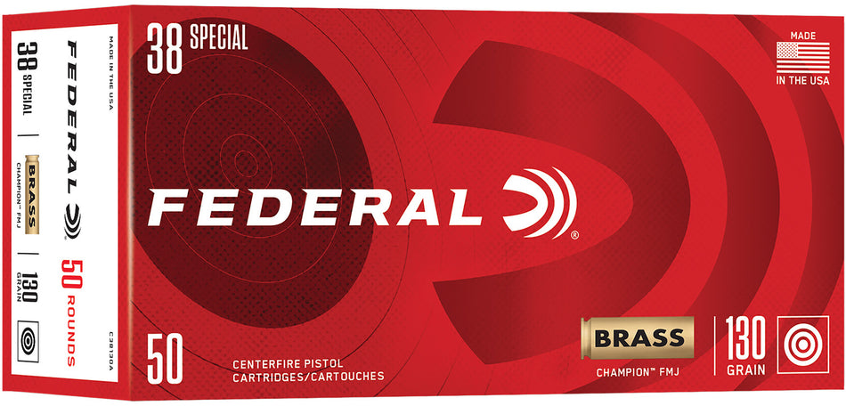 Federal .38 Special Champion 130gr FMJ Ammo