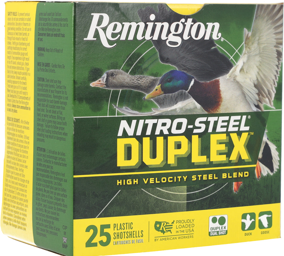 Remington Nitro Steel Duplex High Velocity Steel Blend 12 Gauge 3 in 1-1/4 oz BB / 4