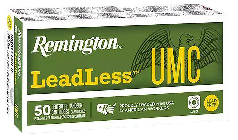 Remington 9mm Luger / Parabellum UMC Leadless 100gr Solid Ammo