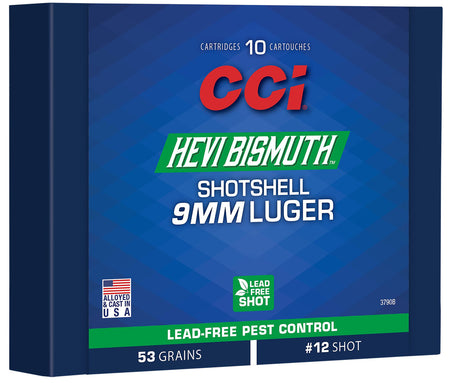 CCI 9mm Luger / Parabellum Pest Control HEVI-Bismuth #11 Shot Size 53gr Shot Shell Ammo