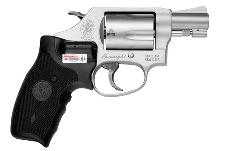 Smith & Wesson 163052 Model 637 w/Laser J-Frame 38 Special +P 5 Shot 1.88" Stainless Steel Barrel, Stainless Cylinder, Matte Silver Aluminum Frame, Black Crimson Trace Lasergrip