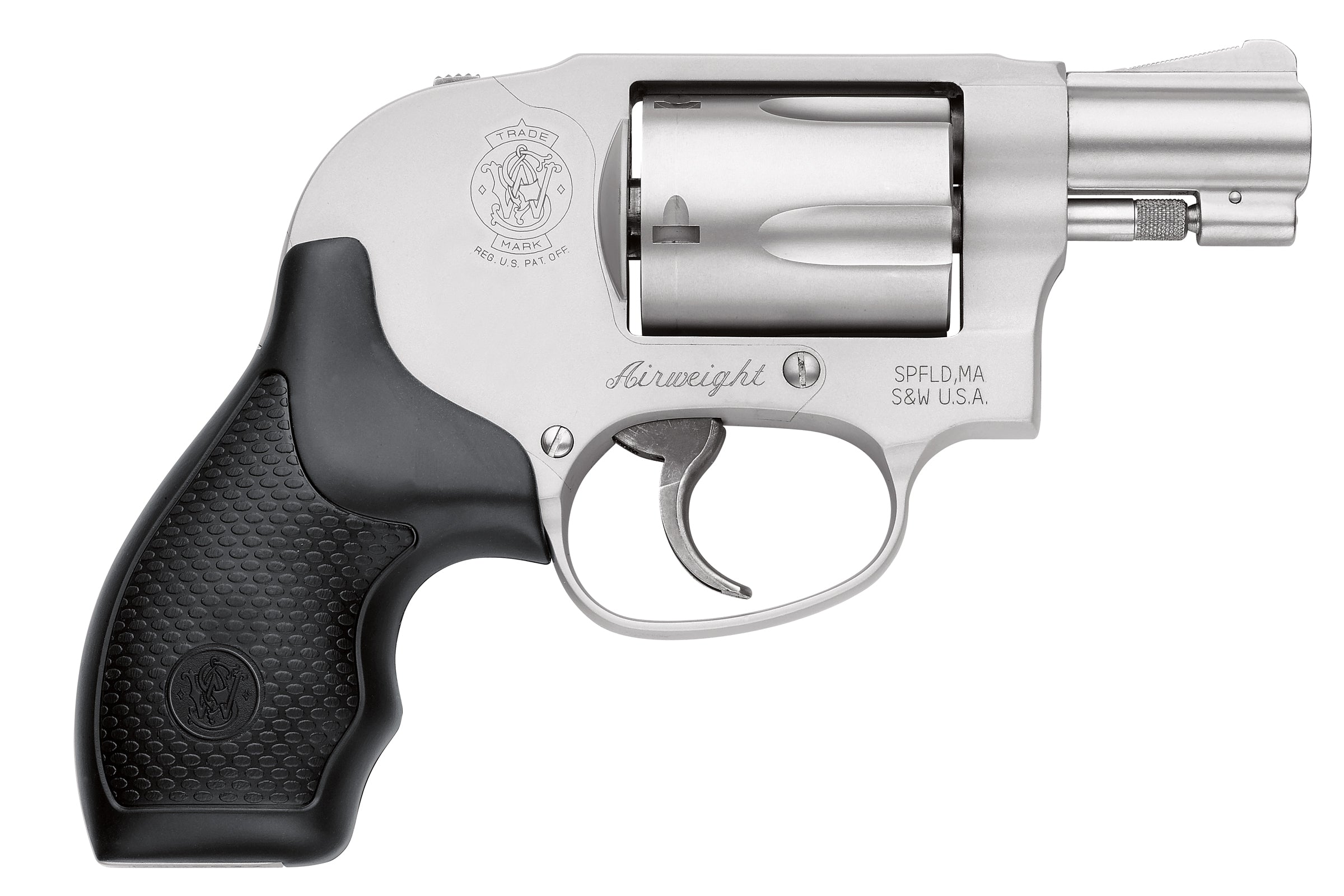 Smith & Wesson 163070 Model 638 *CA Compliant 38 Special + P 5 Shot 1.88" Stainless Steel Barrel/Cylinder, Matte Silver Aluminum Alloy J-Frame, Polymer Grip, Internal Lock, Concealed Hammer