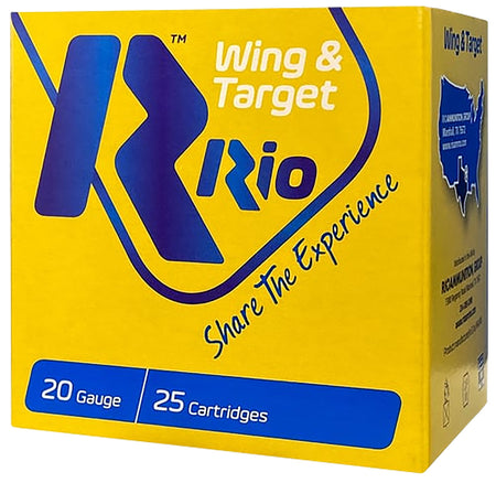 Rio Ammunition Wing & Target 24, 20 Gauge, 2-3/4" 7/8-Oz, #7.5 Shot
