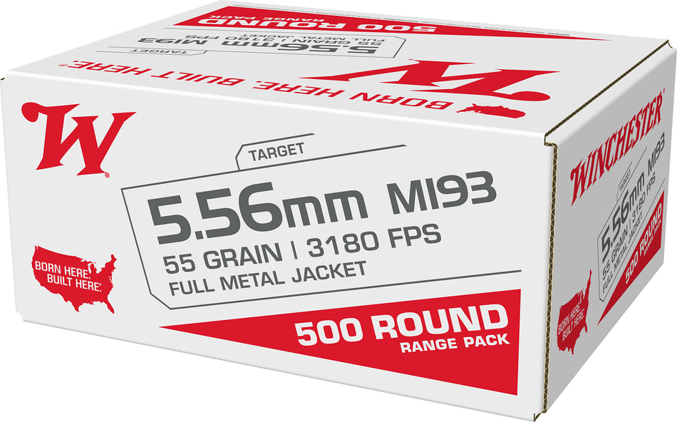 Winchester WM193500 M193 Full Metal Jacket 55 Grain 5.56x45mm NATO