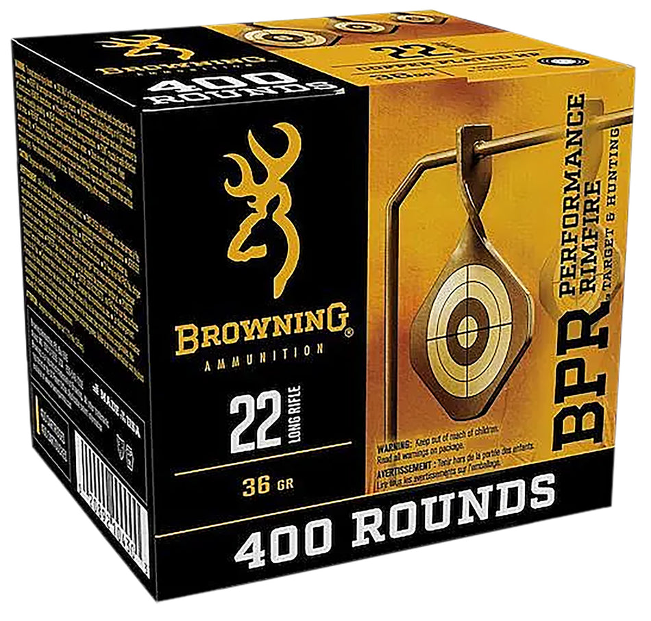 Browning .22 Long Rifle BPR Performance Rimfire 36gr JHP Ammo