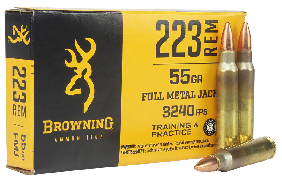 Browning .223 Remington Training & Practice 55gr FMJ Ammo