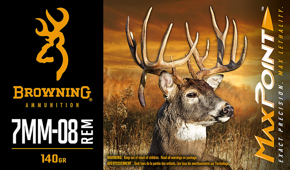 Browning 7mm-08 Remington Max Point 140gr Polymer Tip Ammo