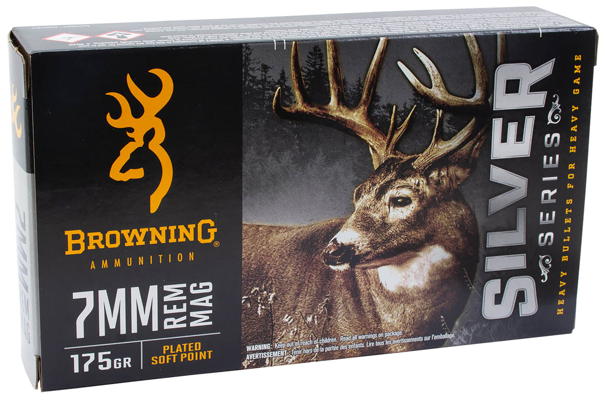 Browning 7mm Remington Mag Silver 175gr JSP Ammo