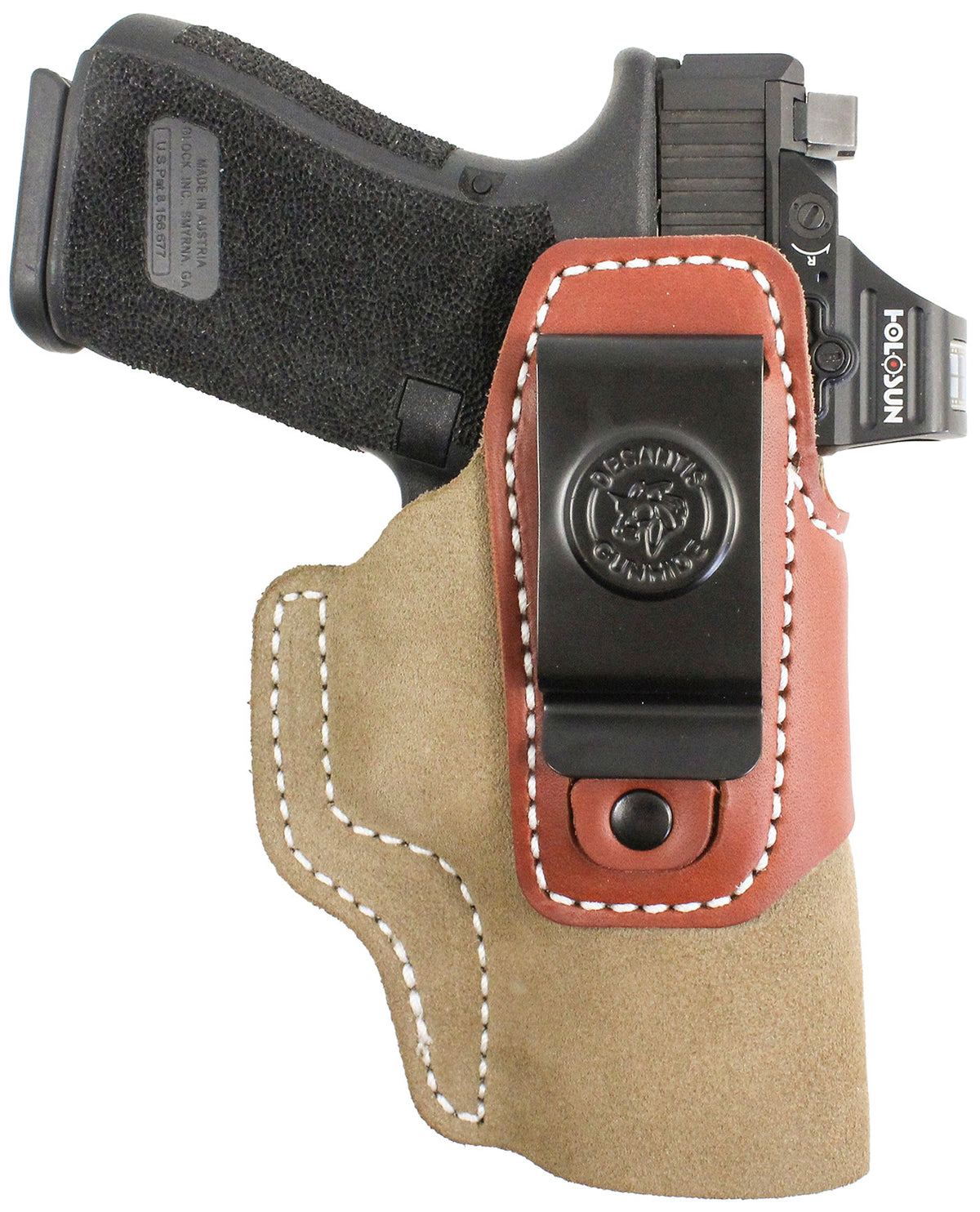 DeSantis Gunhide 215NJ7FZ0 Transit IWB Natural Kydex/Leather Ruger LCP II Belt Clip Ambidextrous